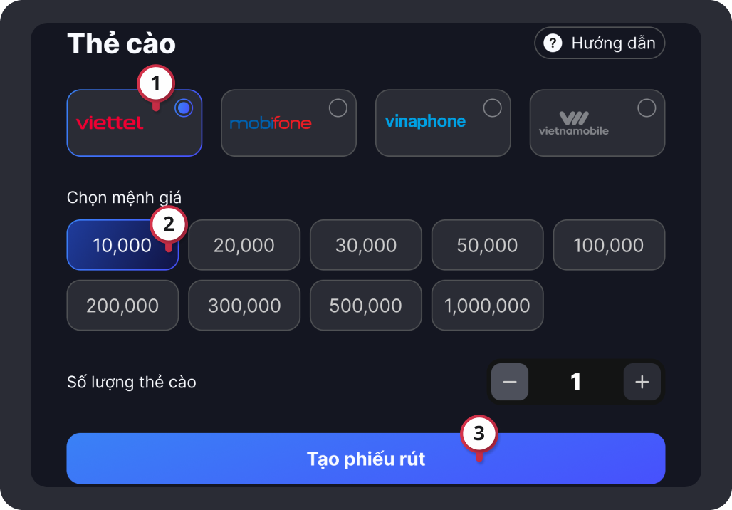 withdraw crypto instruct step 1